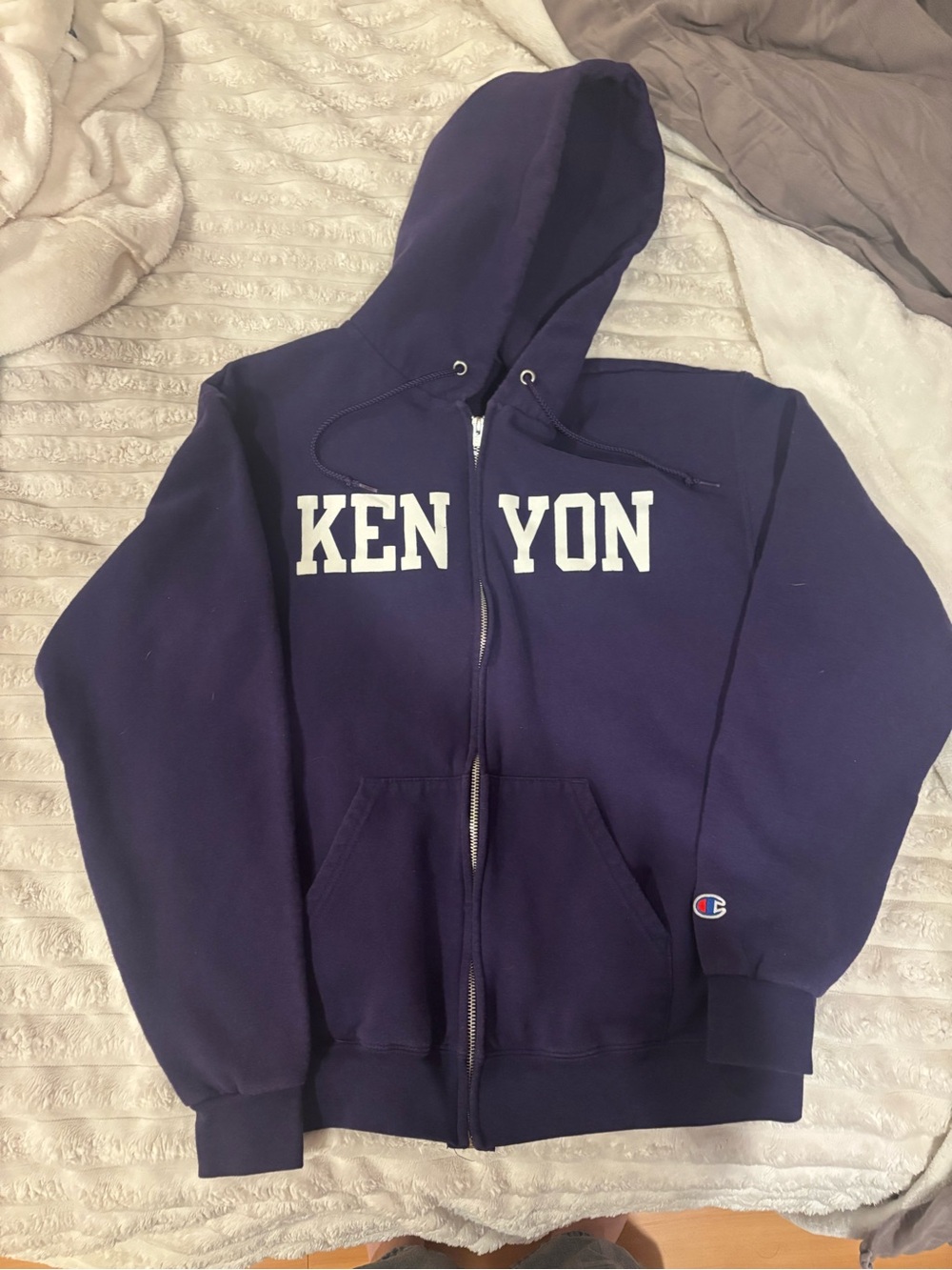 Kenyon College Purple Champion Zip-Up Hoodie